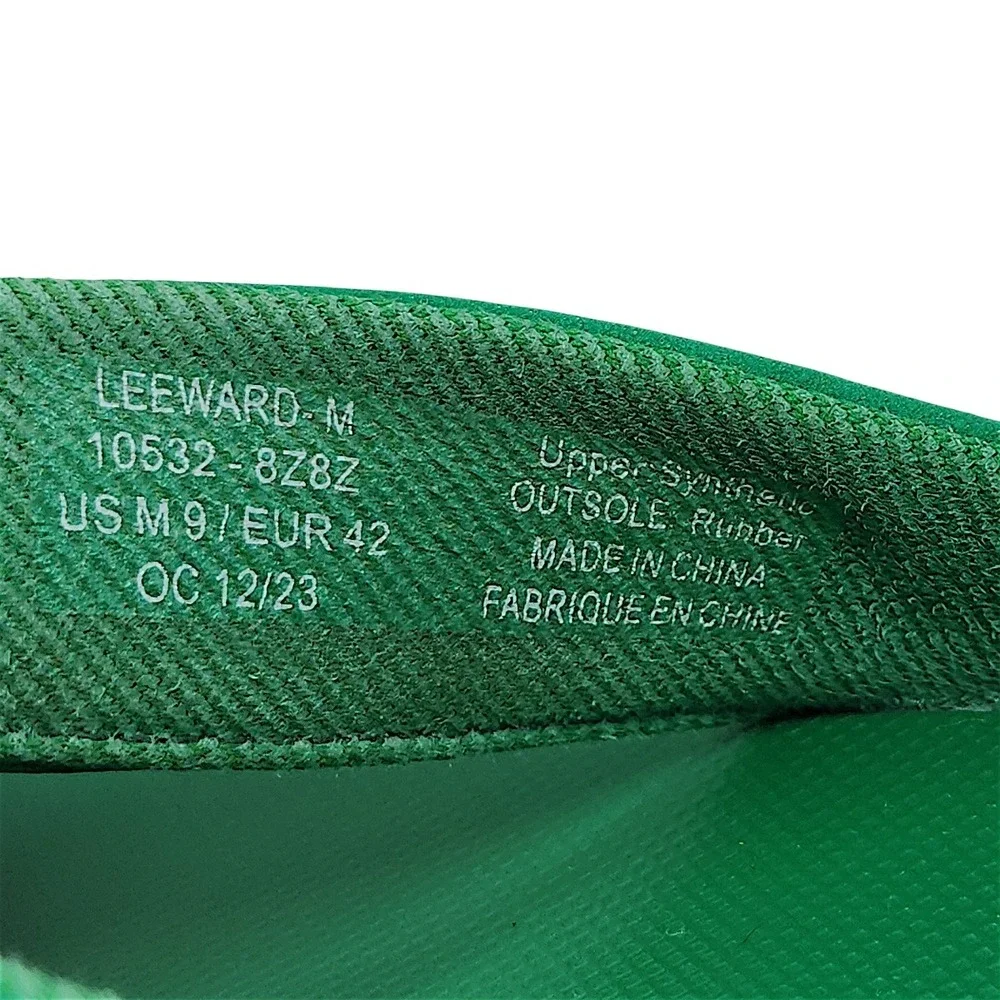 OluKai Leeward Flip Flops 9 Men Green Synthetic Beach Surf Sandal Aloha Hawaiian